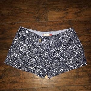 Navy and white shorts